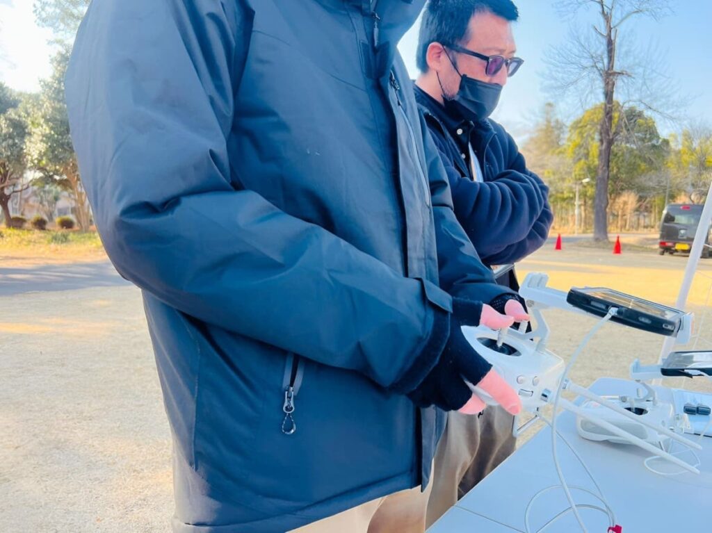 ポイント毎の位置確認。空間認識はとても重要で、事故防止のためにもその都度調整します