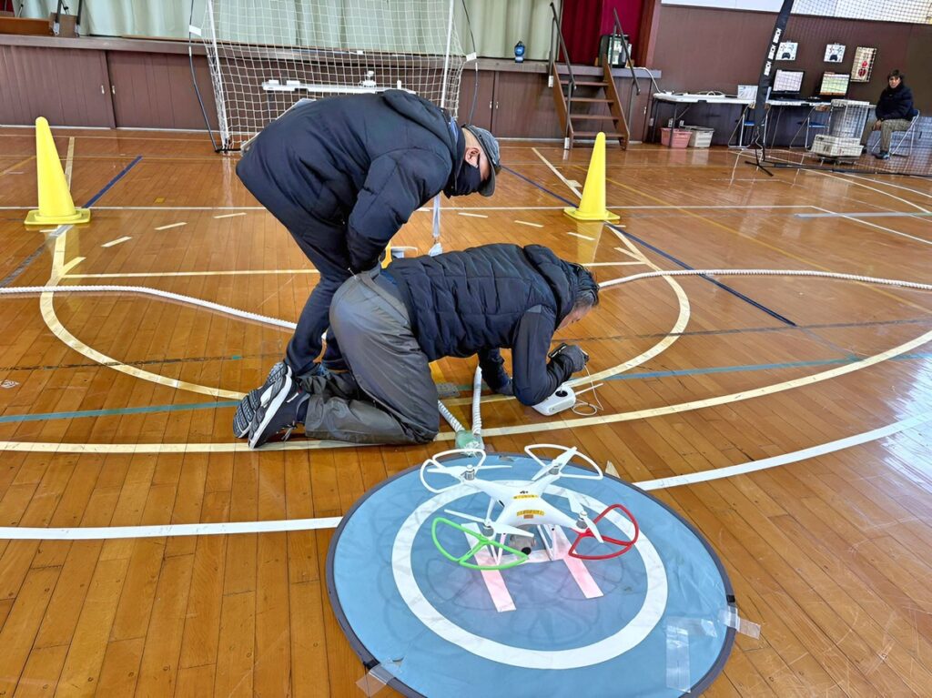 「飛行前点検・システム」パラメーター確認。リモートID・スティックモード・バッテリー残量・セルの目視