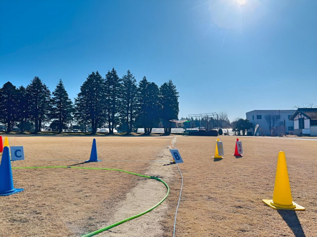 このところ天候は安定傾向。ドローンははを影響を受けにくいため飛行訓練日和です