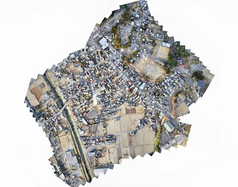 ドローン空撮測量によるオルソ画像|ドローンマッピングで作成した高解像度地図データ